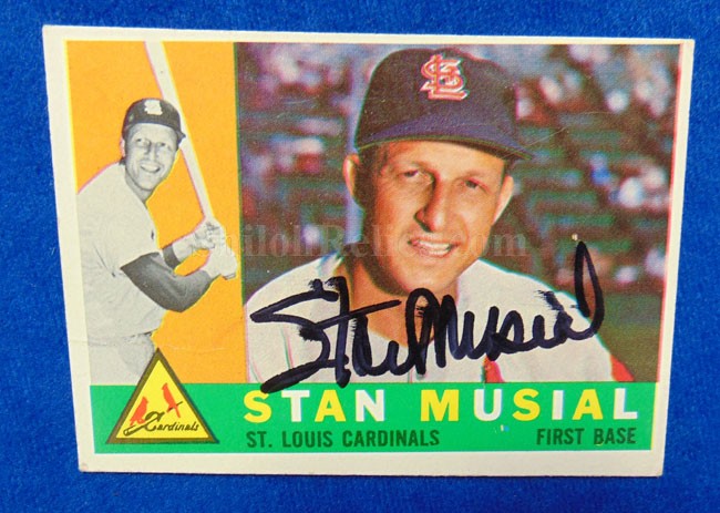 1960 Topps Regular (Baseball) Card# 250 Stan Musial of the St