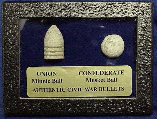 Civil War Confederate & Union Bullets Minnie Ball and Round Shot Atlanta Georgia